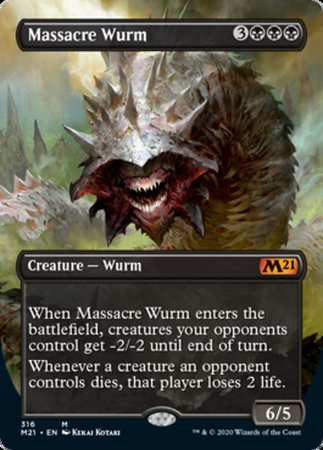 Massacre Wurm (Alternate Art) [Core Set 2021] | Exor Games Summserside