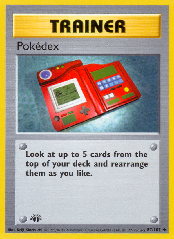 Pokedex (87/102) (Shadowless) [Base Set 1st Edition] | Exor Games Summserside