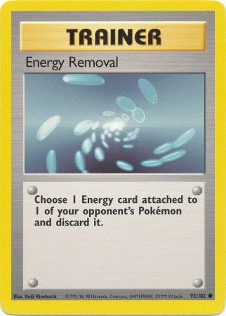 Energy Removal (92/102) [Base Set Unlimited] | Exor Games Summserside