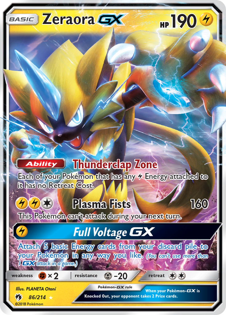 Zeraora GX (86/214) [Sun & Moon: Lost Thunder] | Exor Games Summserside