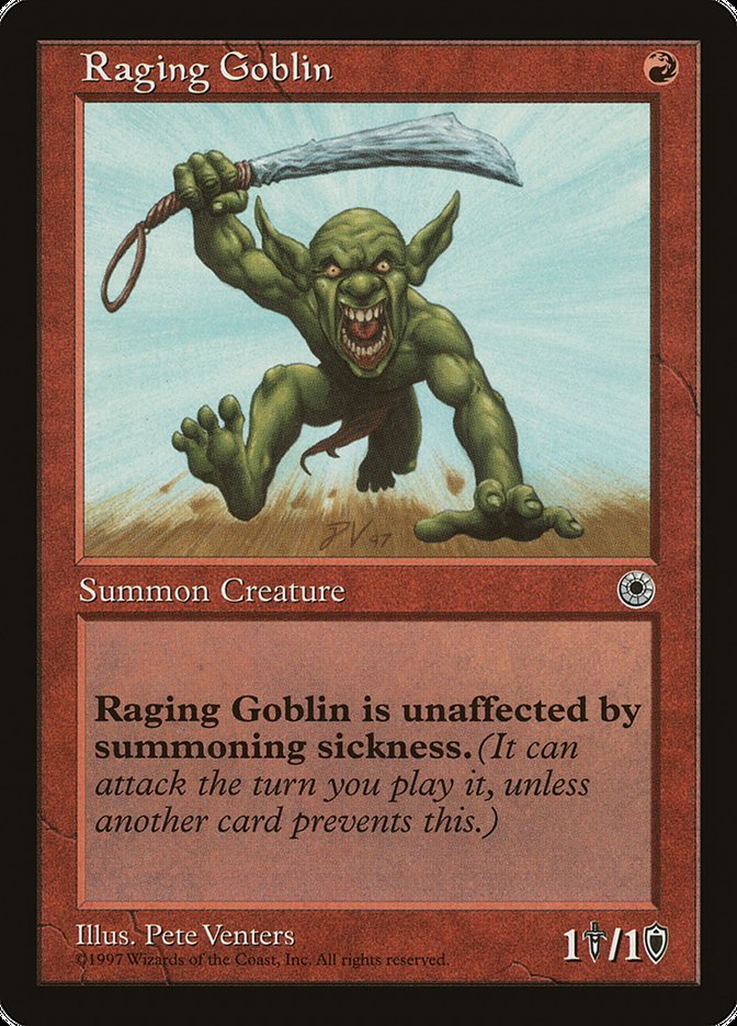 Raging Goblin (No Flavor Text) [Portal] | Exor Games Summserside