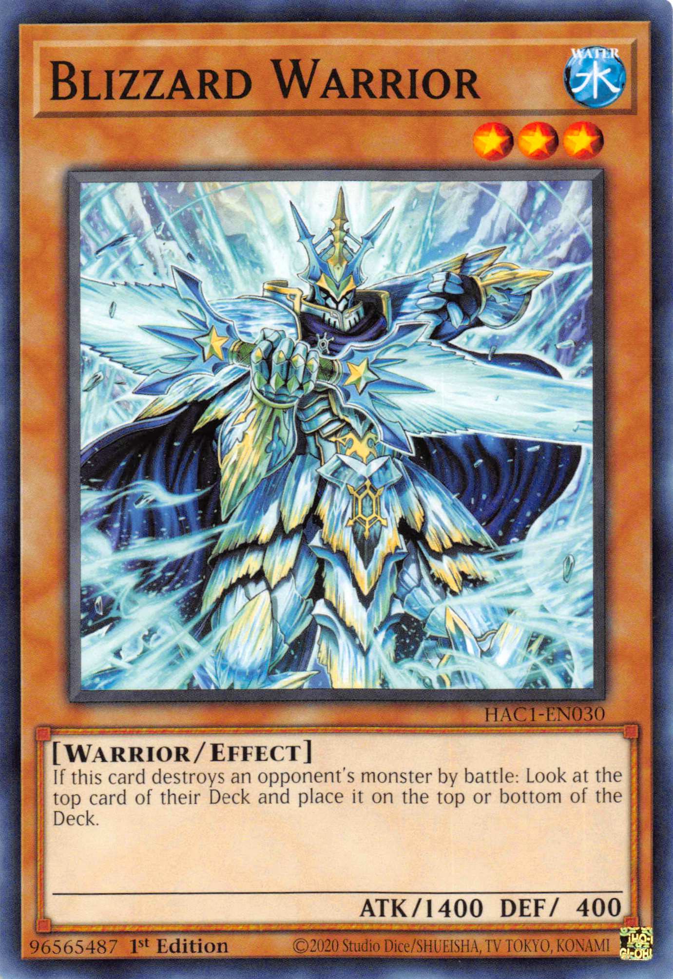 Blizzard Warrior (Duel Terminal) [HAC1-EN030] Parallel Rare | Exor Games Summserside