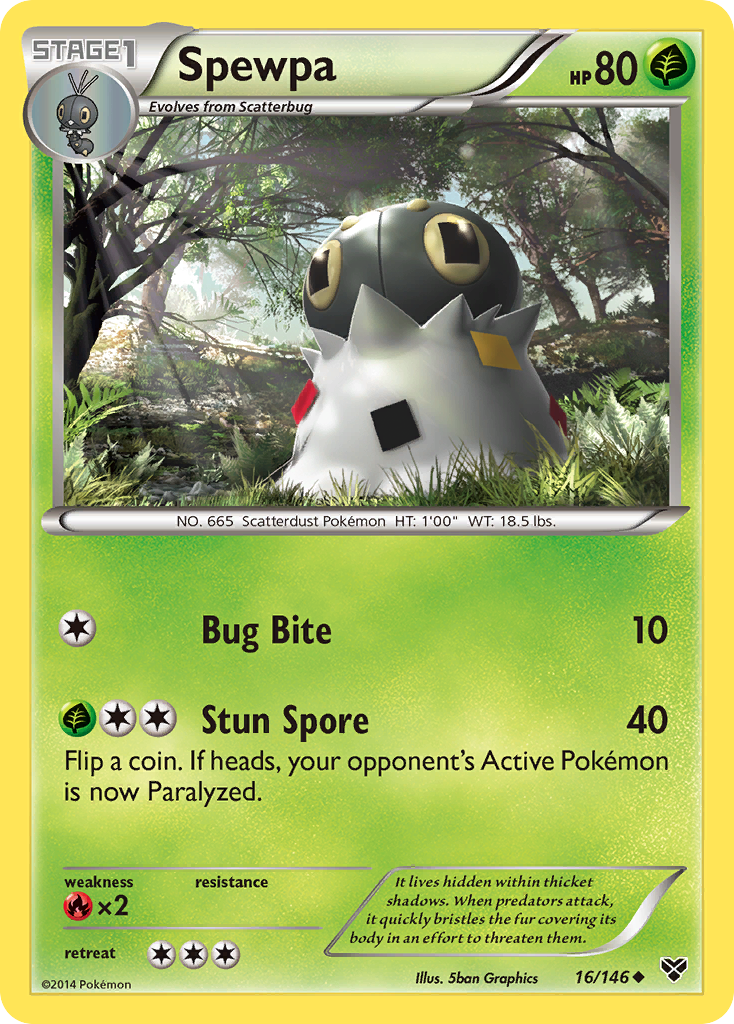 Spewpa (16/146) [XY: Base Set] | Exor Games Summserside