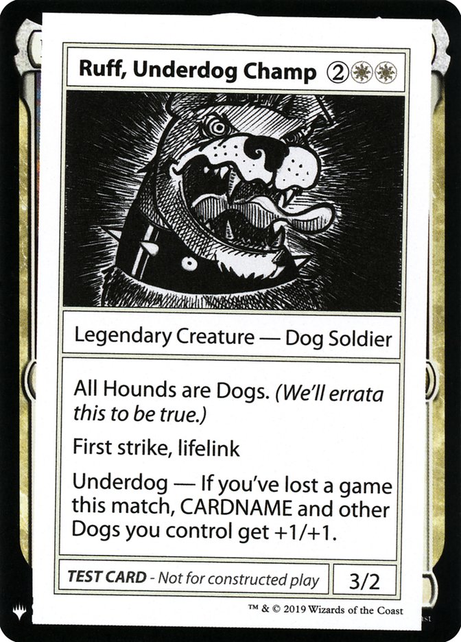 Ruff, Underdog Champ [Mystery Booster Playtest Cards] | Exor Games Summserside