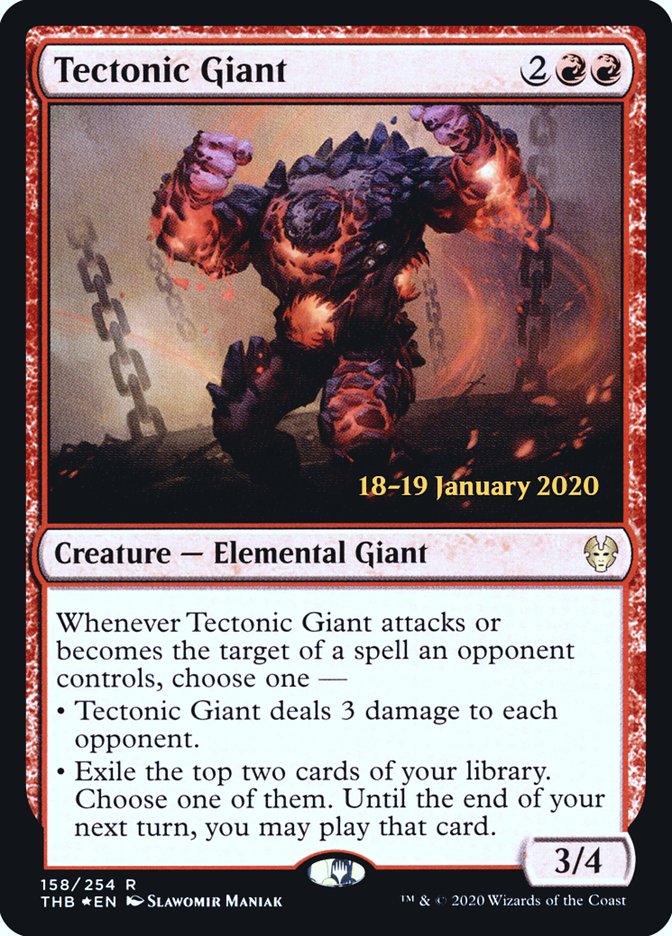 Tectonic Giant [Theros Beyond Death Prerelease Promos] | Exor Games Summserside