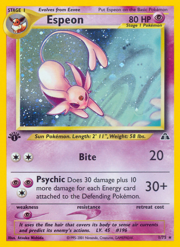 Espeon (1/75) [Neo Discovery 1st Edition] | Exor Games Summserside