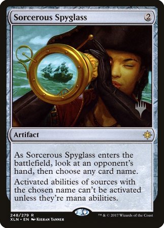 Sorcerous Spyglass [Ixalan Promos] | Exor Games Summserside