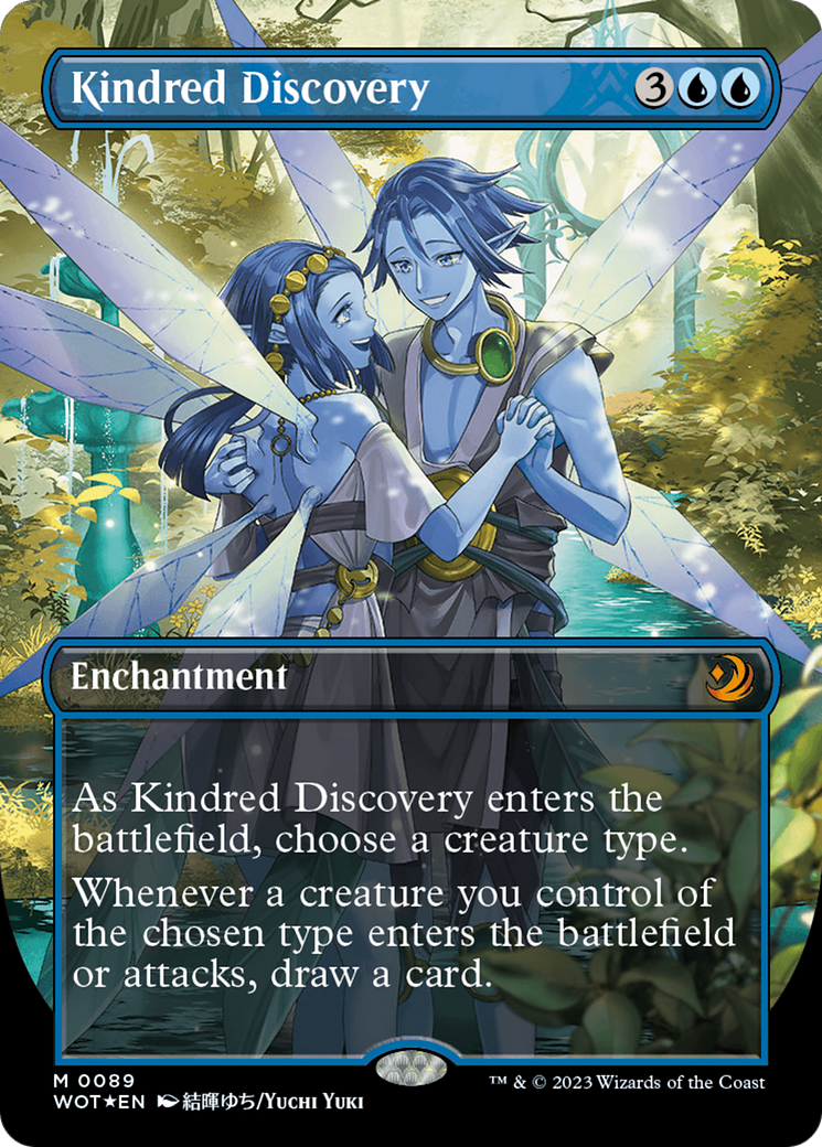 Kindred Discovery (Anime Borderless) (Confetti Foil) [Wilds of Eldraine: Enchanting Tales] | Exor Games Summserside