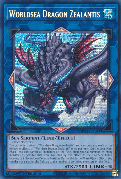 Worldsea Dragon Zealantis [MP23-EN193] Prismatic Secret Rare | Exor Games Summserside