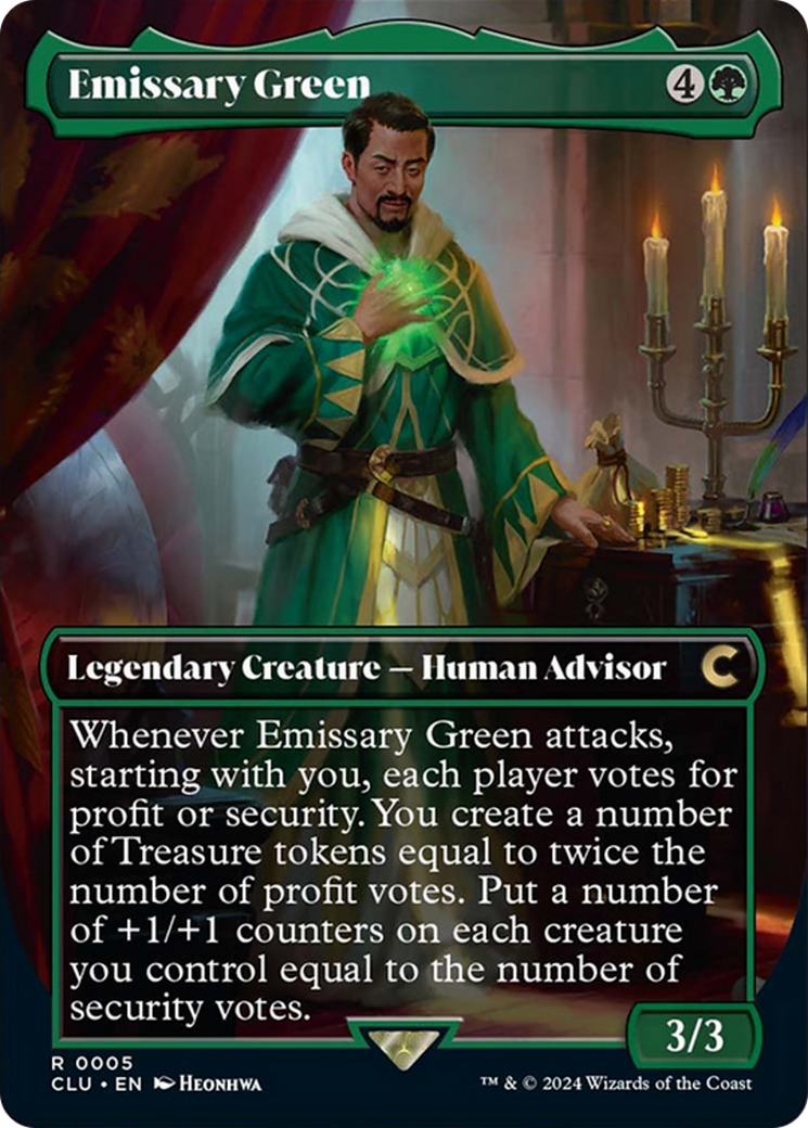 Emissary Green (Borderless) [Ravnica: Clue Edition] | Exor Games Summserside