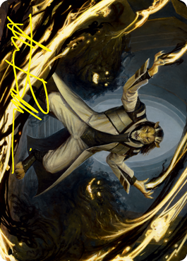 Leonin Lightscribe Art Card (Gold-Stamped Signature) [Strixhaven: School of Mages Art Series] | Exor Games Summserside