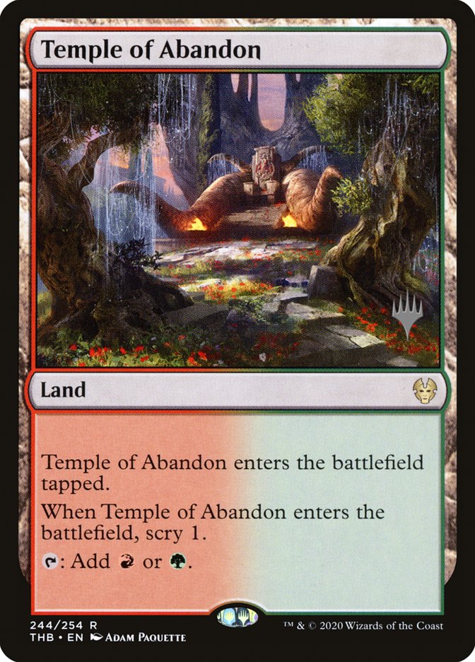 Temple of Abandon (Promo Pack) [Theros Beyond Death Promos] | Exor Games Summserside
