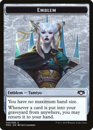 Emblem - Tamiyo, the Moon Sage [Mythic Edition Tokens] | Exor Games Summserside