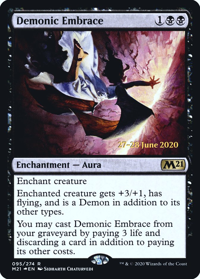 Demonic Embrace  [Core Set 2021 Prerelease Promos] | Exor Games Summserside