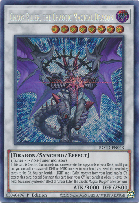 Chaos Ruler, the Chaotic Magical Dragon [ROTD-EN043] Secret Rare | Exor Games Summserside