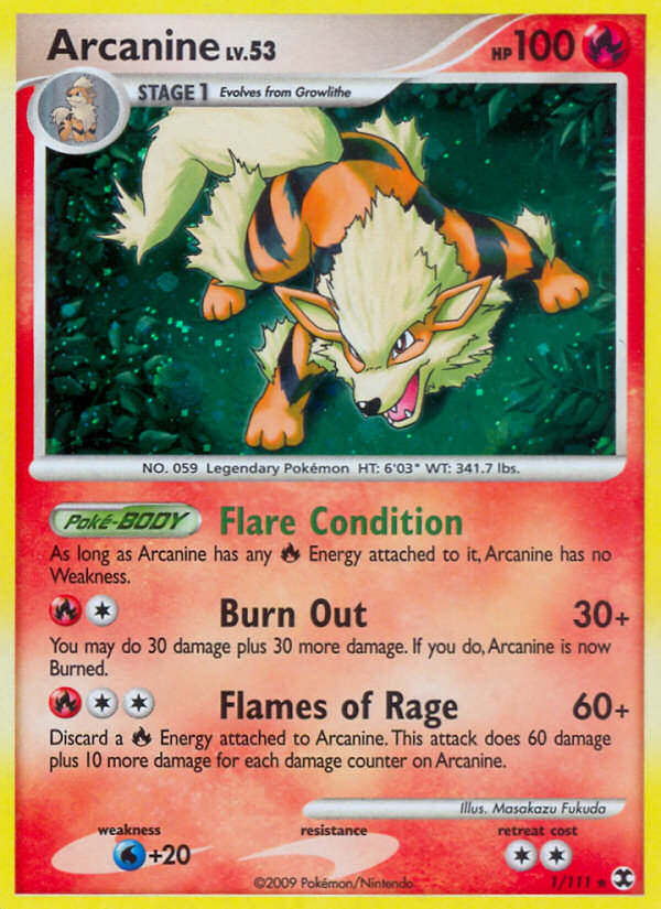 Arcanine (1/111) [Platinum: Rising Rivals] | Exor Games Summserside