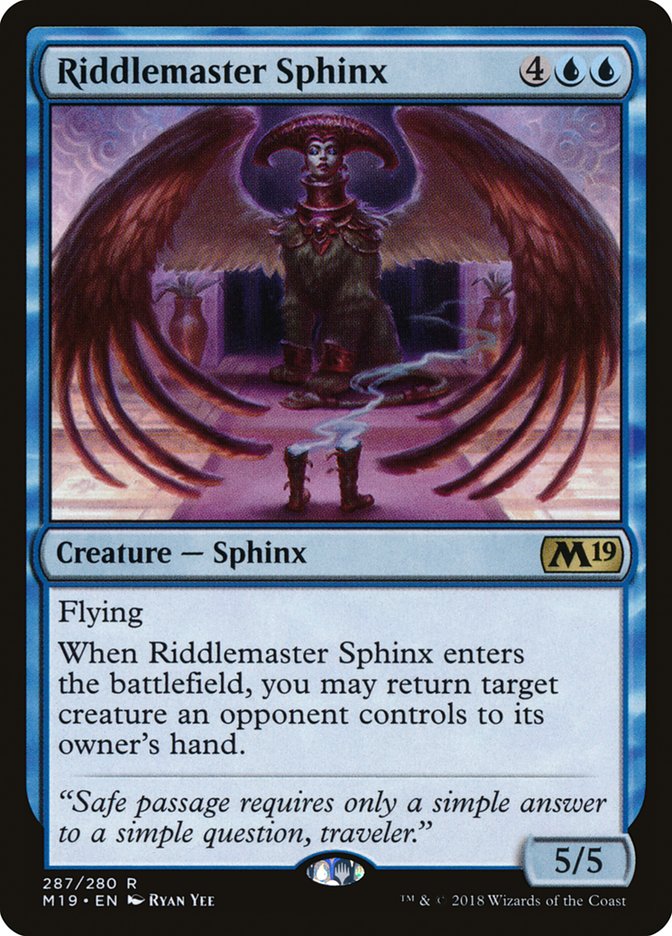 Riddlemaster Sphinx [Core Set 2019] | Exor Games Summserside