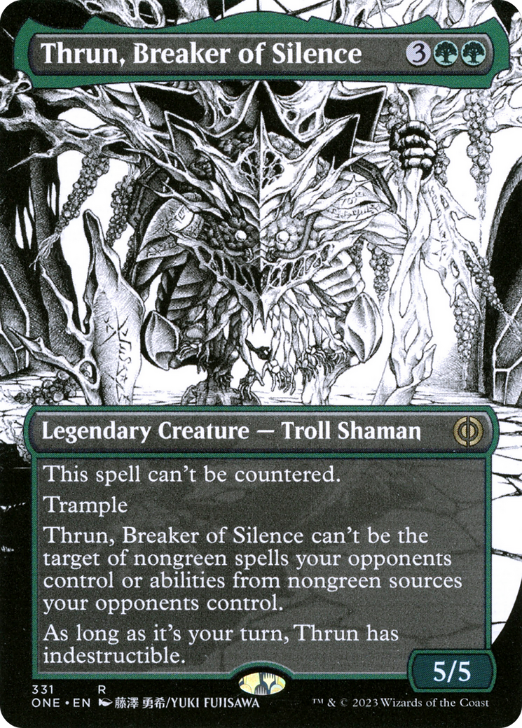 Thrun, Breaker of Silence (Borderless Manga) [Phyrexia: All Will Be One] | Exor Games Summserside