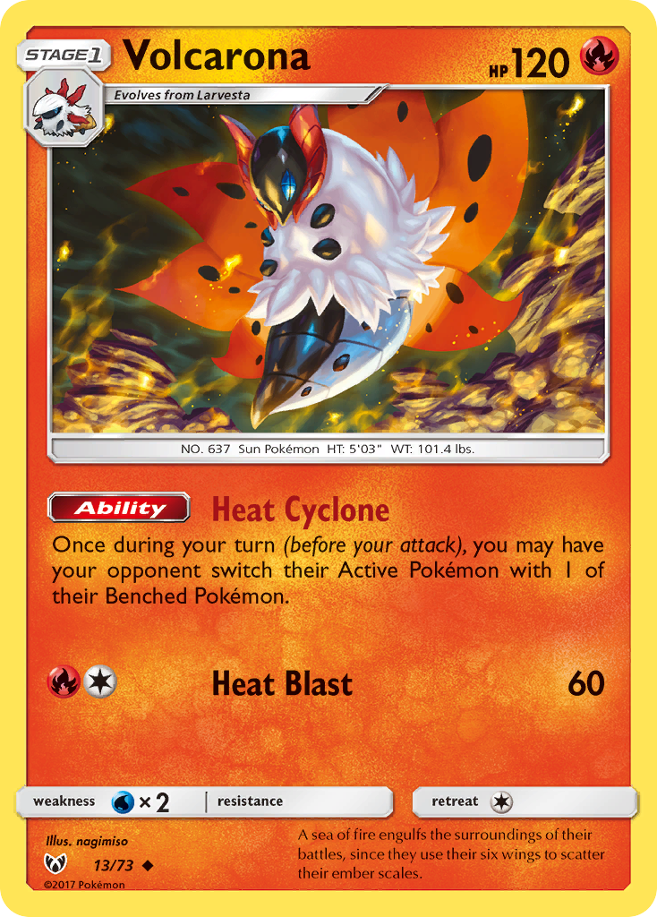 Volcarona (13/73) [Sun & Moon: Shining Legends] | Exor Games Summserside