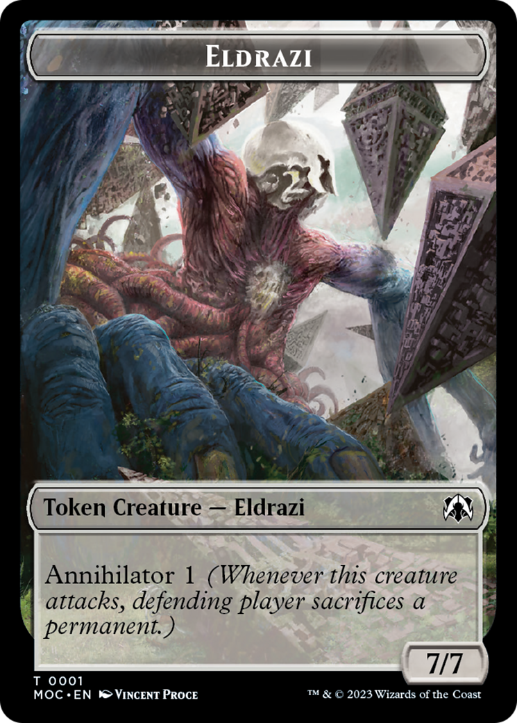 Eldrazi // Angel (4) Double-Sided Token [March of the Machine Commander Tokens] | Exor Games Summserside