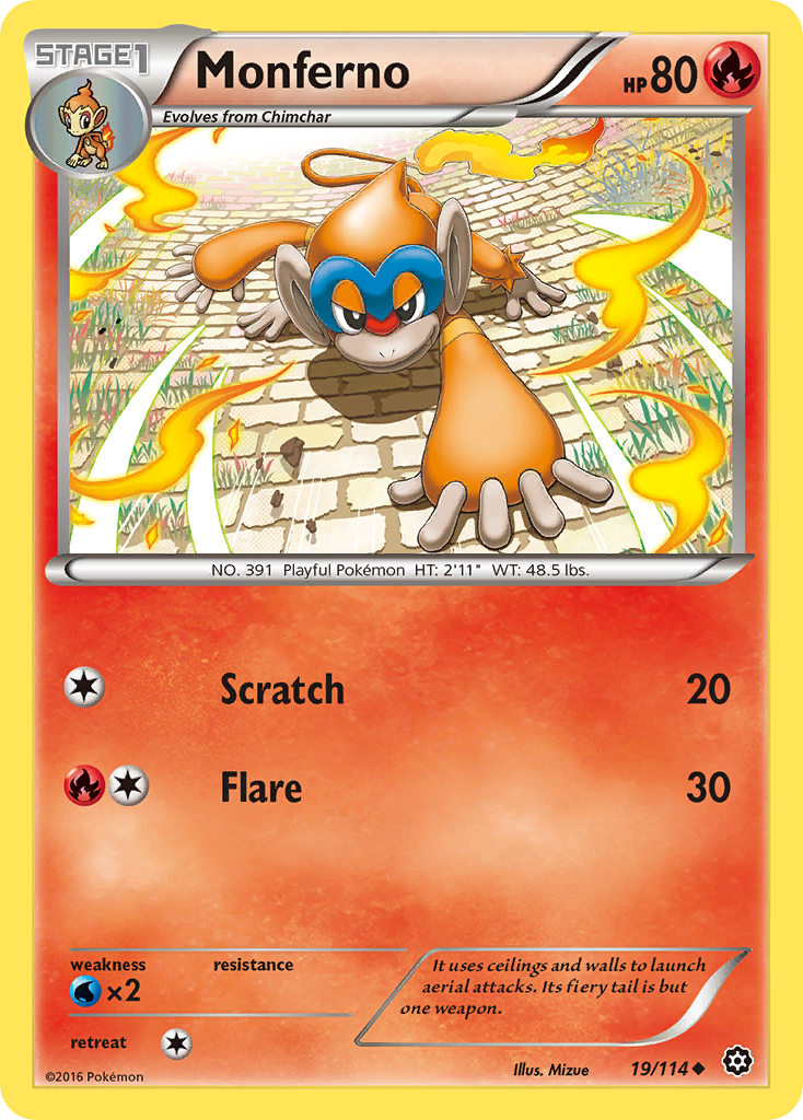 Monferno (19/114) [XY: Steam Siege] | Exor Games Summserside