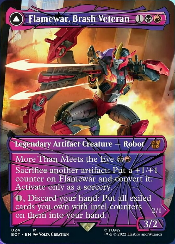 Flamewar, Brash Veteran // Flamewar, Streetwise Operative (Shattered Glass) [Universes Beyond: Transformers] | Exor Games Summserside