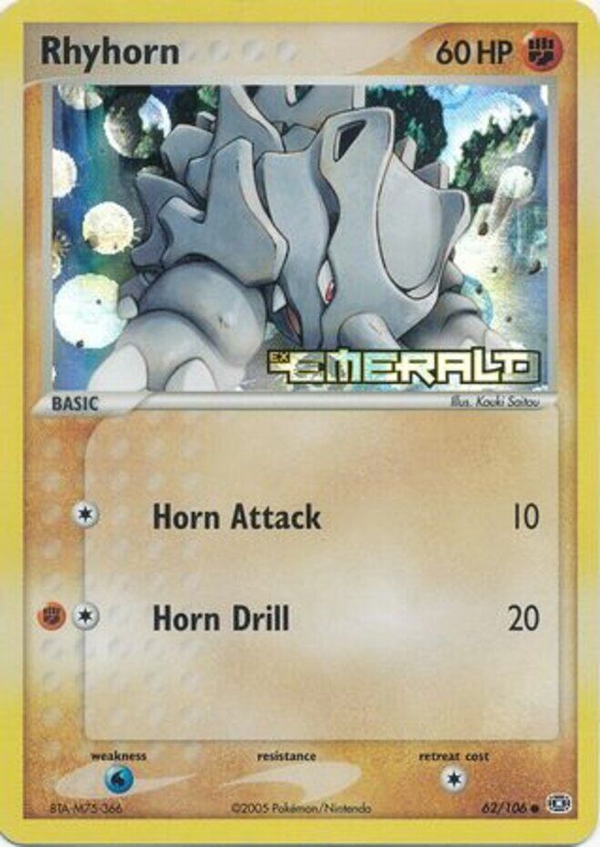 Rhyhorn (62/106) (Stamped) [EX: Emerald] | Exor Games Summserside