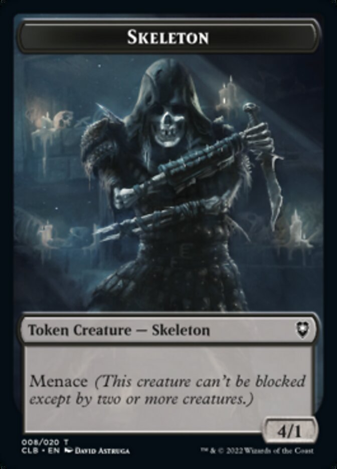 Skeleton Token [Commander Legends: Battle for Baldur's Gate Tokens] | Exor Games Summserside