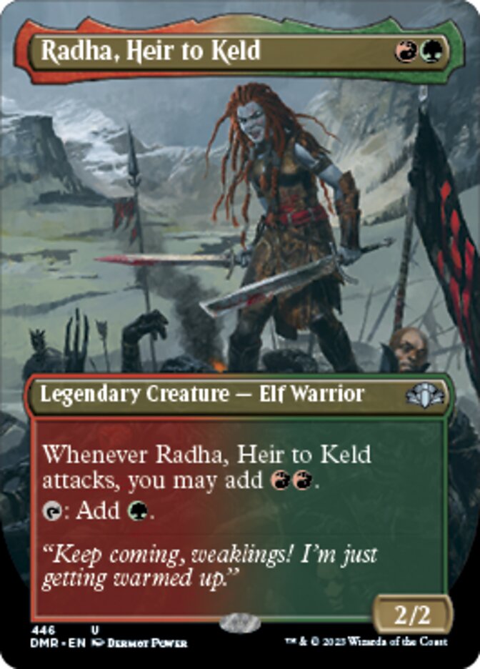 Radha, Heir to Keld (Borderless Alternate Art) [Dominaria Remastered] | Exor Games Summserside