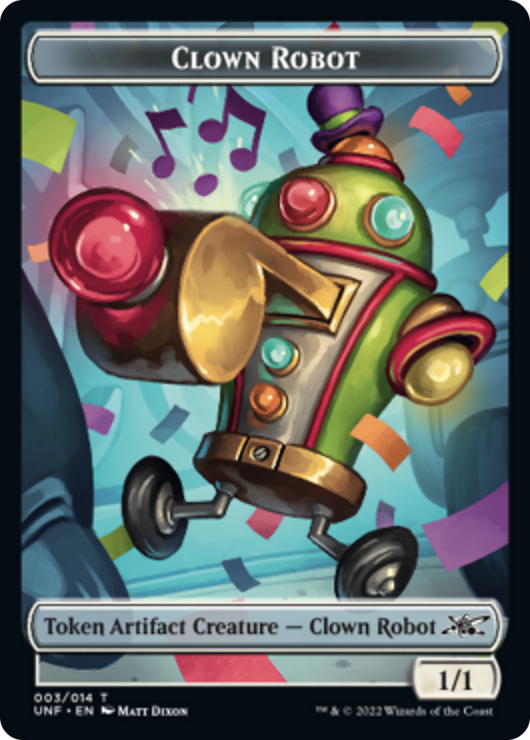 Clown Robot (003) // Treasure (012) Double-sided Token [Unfinity Tokens] | Exor Games Summserside