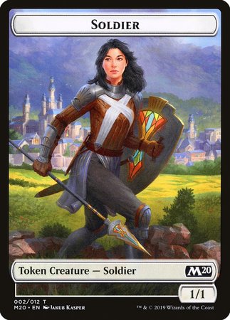 Soldier Token [Core Set 2020 Tokens] | Exor Games Summserside