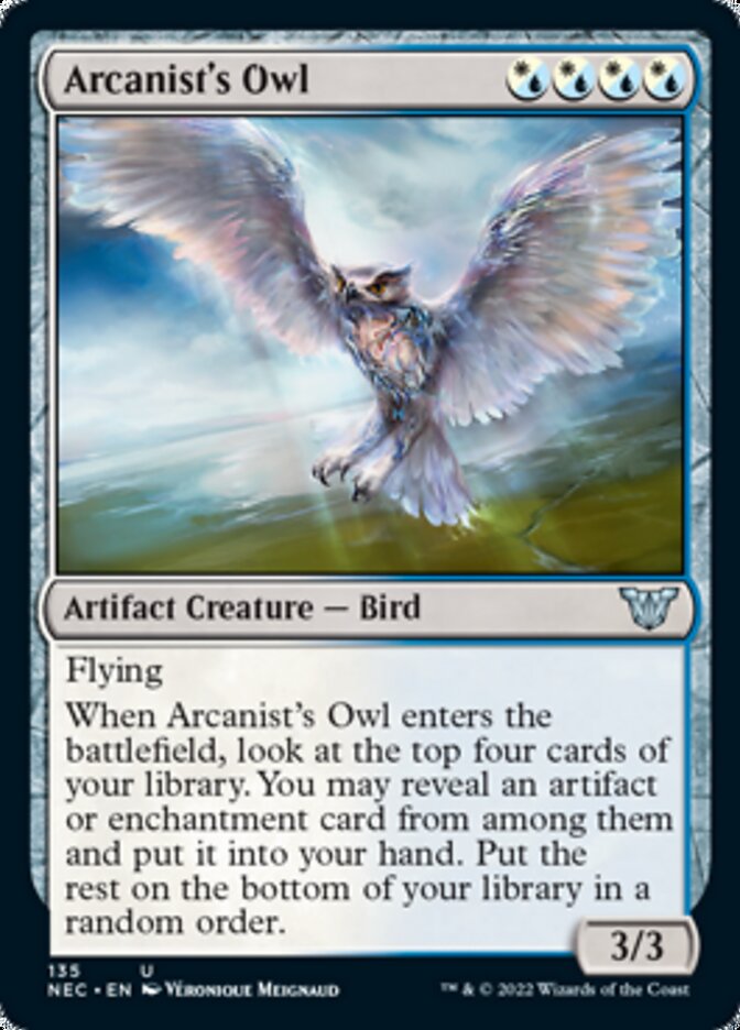 Arcanist's Owl [Kamigawa: Neon Dynasty Commander] | Exor Games Summserside