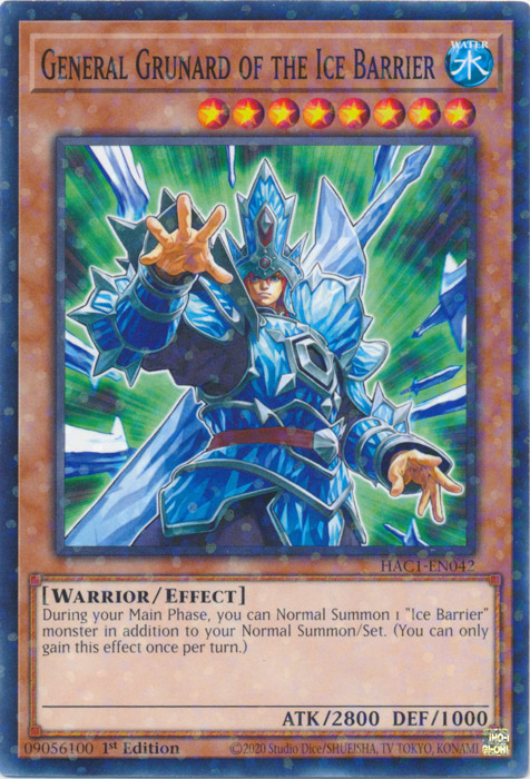 General Grunard of the Ice Barrier (Duel Terminal) [HAC1-EN042] Common | Exor Games Summserside