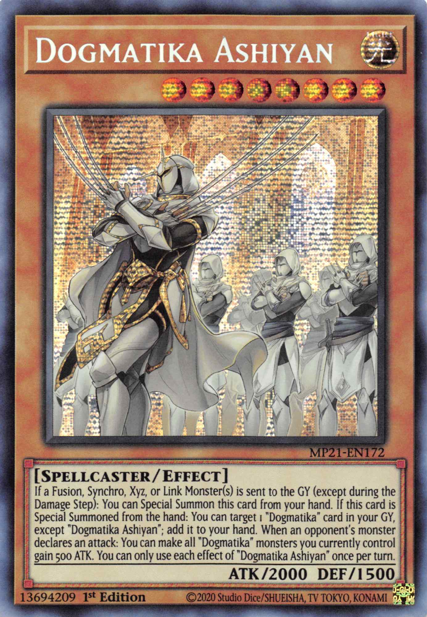 Dogmatika Ashiyan [MP21-EN172] Prismatic Secret Rare | Exor Games Summserside