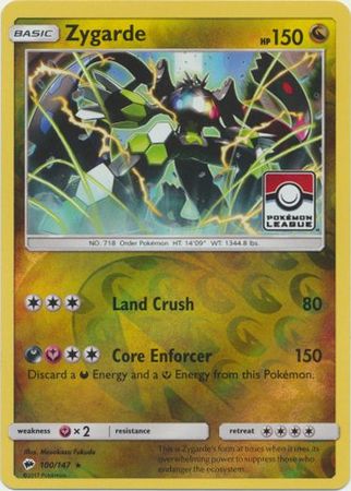 Zygarde (100/147) (League Promo) [Sun & Moon: Burning Shadows] | Exor Games Summserside