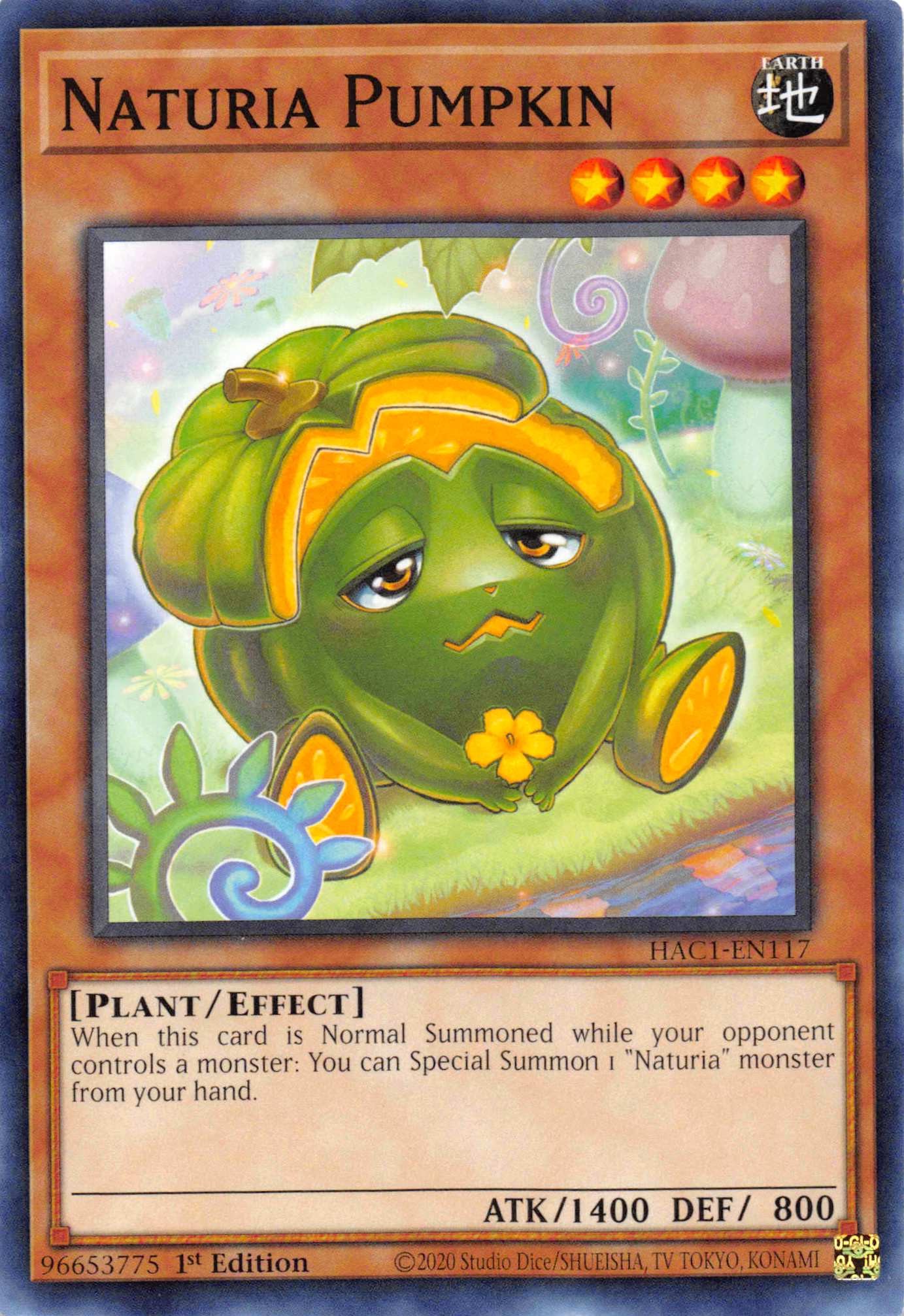 Naturia Pumpkin (Duel Terminal) [HAC1-EN117] Parallel Rare | Exor Games Summserside