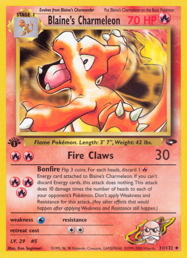 Blaine's Charmeleon (31/132) [Gym Challenge 1st Edition] | Exor Games Summserside