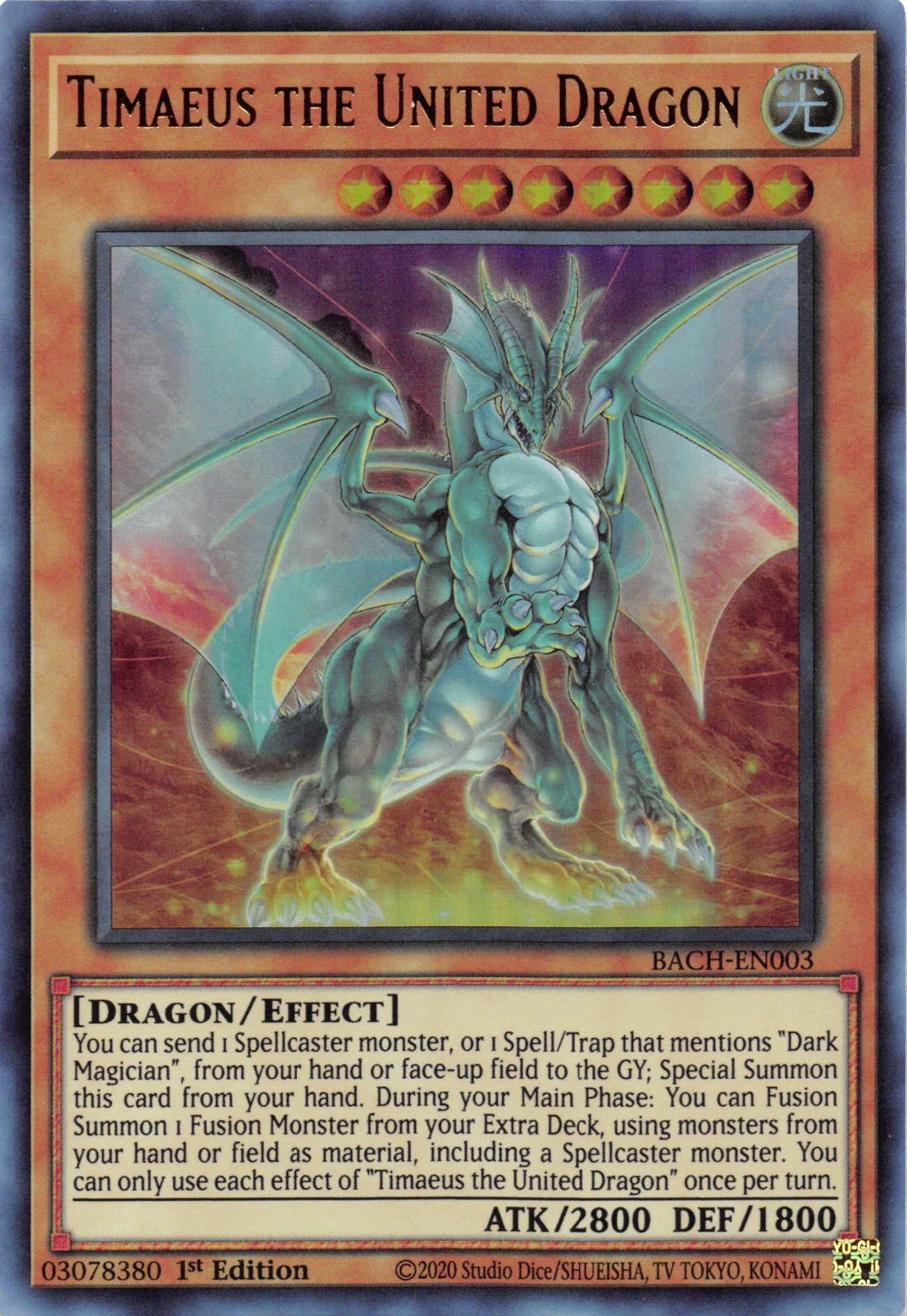 Timaeus the United Dragon [BACH-EN003] Ultra Rare | Exor Games Summserside