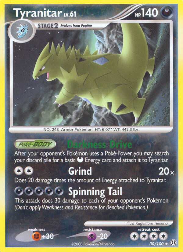 Tyranitar (30/100) (Theme Deck Exclusive) [Diamond & Pearl: Stormfront] | Exor Games Summserside