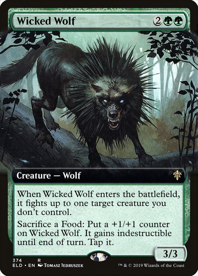 Wicked Wolf (Extended Art) [Throne of Eldraine] | Exor Games Summserside