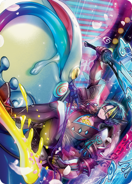 Tatsunari, Toad Rider Art Card [Kamigawa: Neon Dynasty Art Series] | Exor Games Summserside