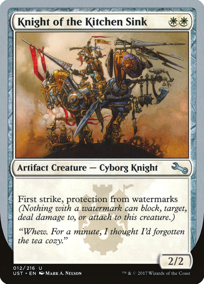 Knight of the Kitchen Sink ("protection from watermarks") [Unstable] | Exor Games Summserside