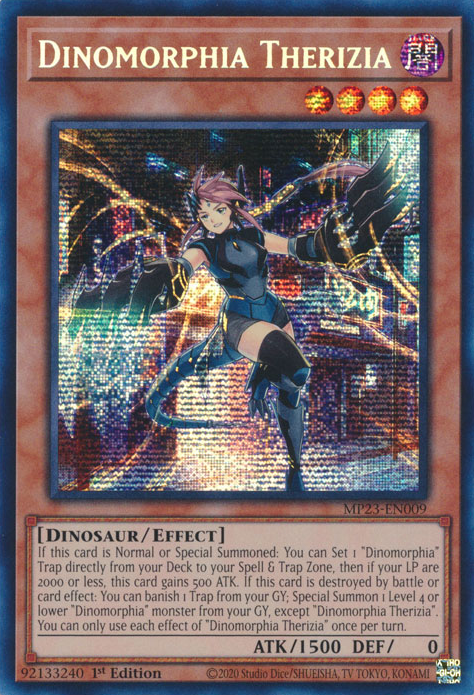 Dinomorphia Therizia [MP23-EN009] Prismatic Secret Rare | Exor Games Summserside