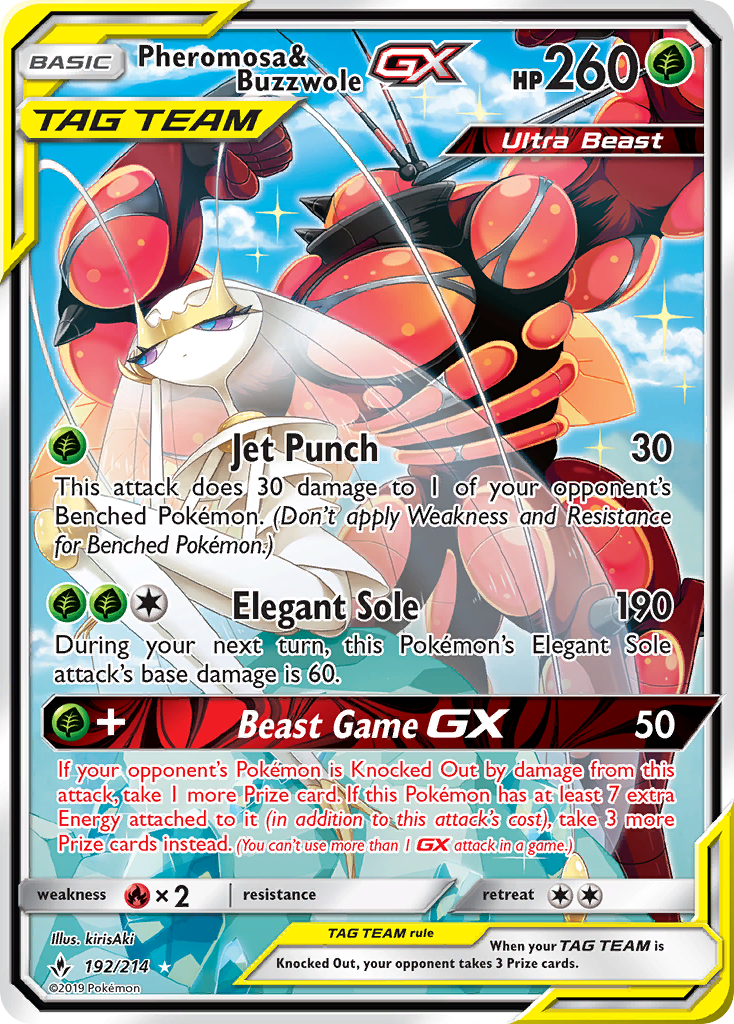 Pheromosa & Buzzwole GX (192/214) [Sun & Moon: Unbroken Bonds] | Exor Games Summserside