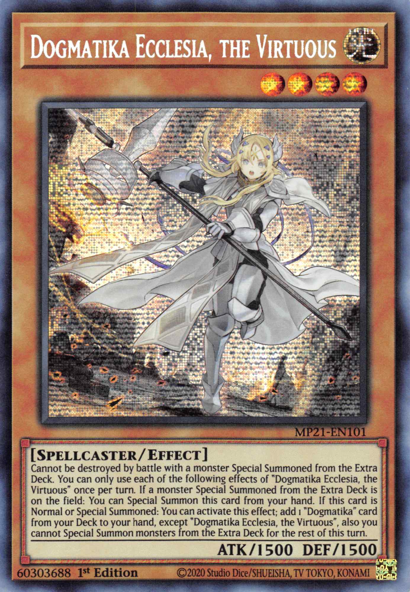 Dogmatika Ecclesia, the Virtuous [MP21-EN101] Prismatic Secret Rare | Exor Games Summserside