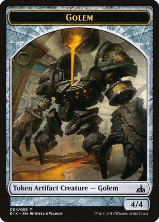 Golem Token (004) [Rivals of Ixalan Tokens] | Exor Games Summserside