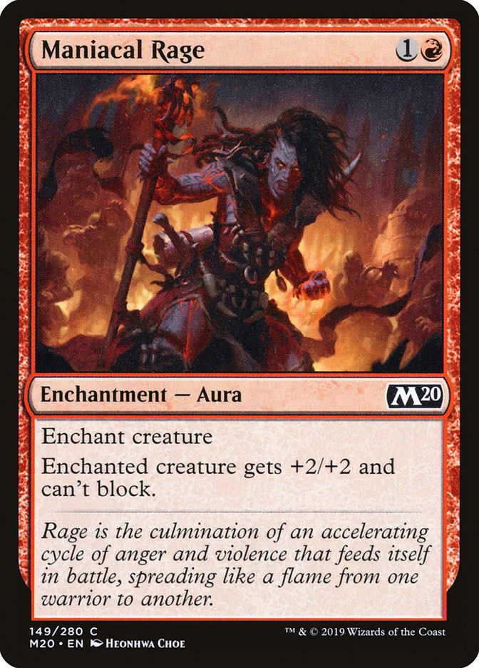 Maniacal Rage [Core Set 2020] | Exor Games Summserside