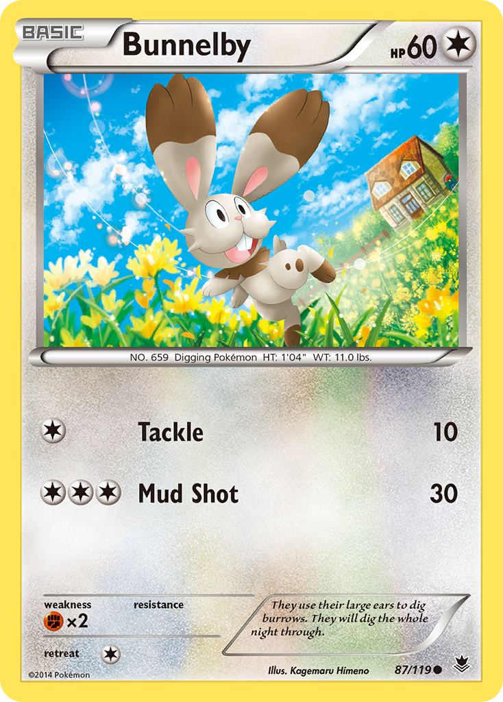 Bunnelby (87/119) [XY: Phantom Forces] | Exor Games Summserside