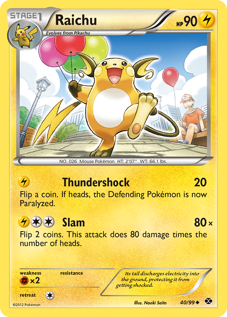 Raichu (40/99) [Black & White: Next Destinies] | Exor Games Summserside