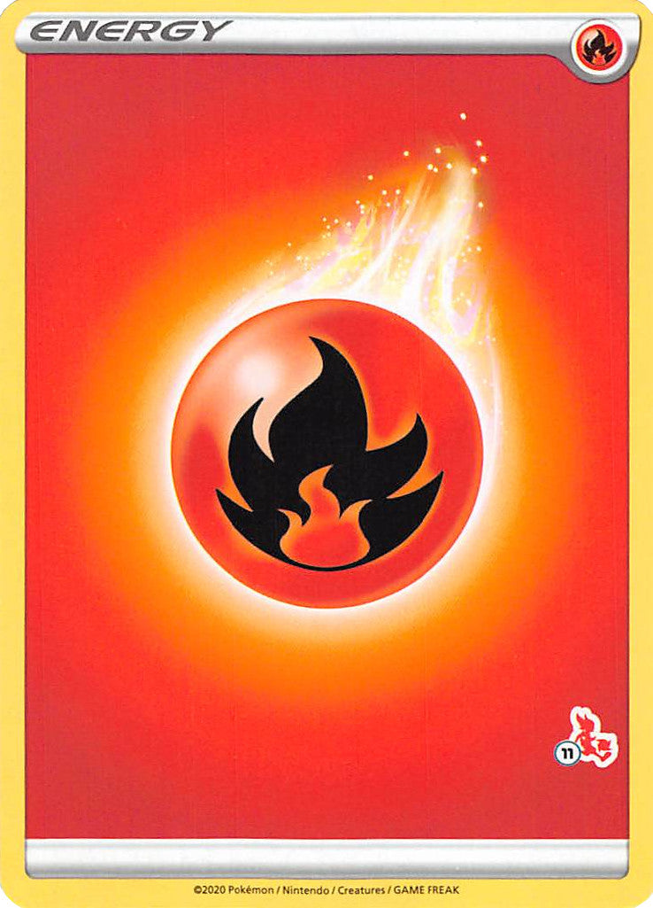 Fire Energy (Cinderace Stamp #11) [Battle Academy 2022] | Exor Games Summserside